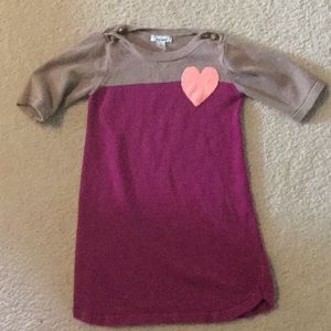 Girls heart sweater dress